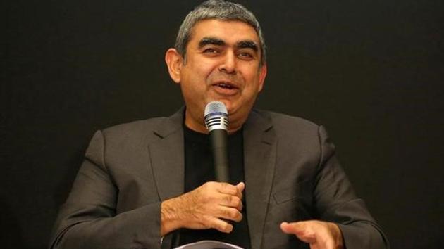 Infosys CEO Vishal Sikka speaks with the media during the announcement of the company's quarter results at its headquarters in Bengaluru, April 13, 2017. (Reuters File Photo) Infosys CEO Vishal Sikka speaks with the media during the announcement of the company's quarter results at its headquarters in Bengaluru, April 13, 2017. (Reuters File Photo)
