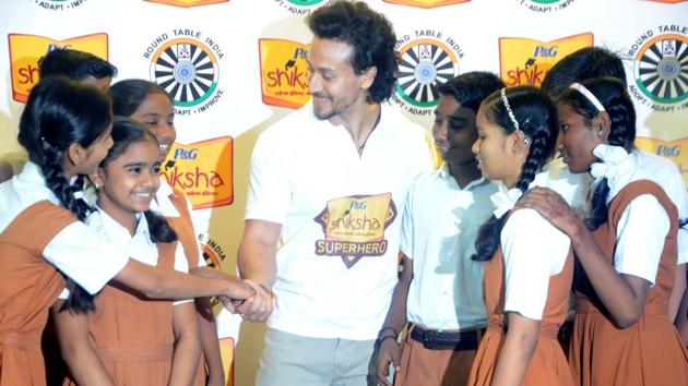 Tiger Shroff during a P&G Shiksha programme in Mumbai on June 30, 2017. (IANS) Tiger Shroff during a P&G Shiksha programme in Mumbai on June 30, 2017. (IANS)