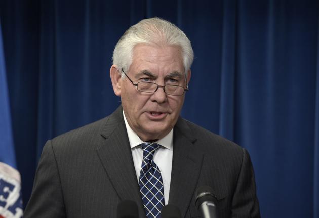 File photo of US secretary of state Rex Tillerson.(AP)