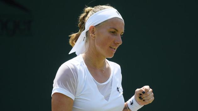 Svetlana Kuznetsova celebrates winning the second round match against Russia’s Ekaterina Makarova by registering a 6-0,7-5 win. (REUTERS) Svetlana Kuznetsova celebrates winning the second round match against Russia’s Ekaterina Makarova by registering a 6-0,7-5 win. (REUTERS)