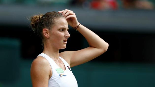 Karolina Pliskova was the major casualty of the day in Wimbledon 2017 as she lost to Magdalena Rybarikova 6-3,5-7,2-6. (REUTERS) Karolina Pliskova was the major casualty of the day in Wimbledon 2017 as she lost to Magdalena Rybarikova 6-3,5-7,2-6. (REUTERS)