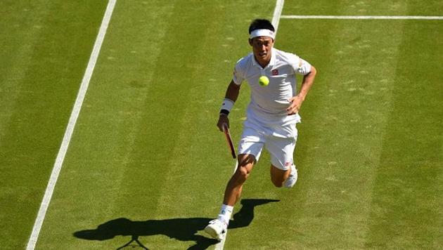 Roberto Bautista Agut stunned ninth seed Kei Nishikori (in pic) 6-4, 7-6(3), 3-6, 6-3 to enter the Round 4 of Wimbledon 2017. (Twitter) Roberto Bautista Agut stunned ninth seed Kei Nishikori (in pic) 6-4, 7-6(3), 3-6, 6-3 to enter the Round 4 of Wimbledon 2017. (Twitter)