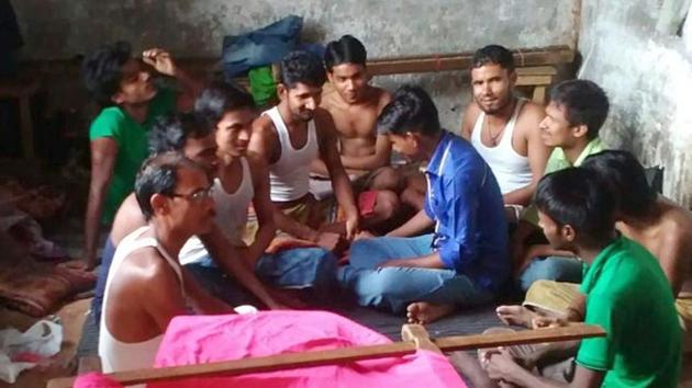 Workers at an embroidery unit in Ludhiana on Thursday. (HT Photo) Workers at an embroidery unit in Ludhiana on Thursday. (HT Photo)
