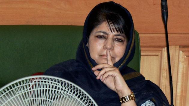 Jammu and Kashmir Chief Minister Mehbooba during GST Special Session of Legislative Assembly,in Srinagar. (PTI) Jammu and Kashmir Chief Minister Mehbooba during GST Special Session of Legislative Assembly,in Srinagar. (PTI)