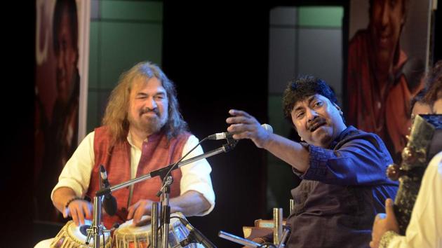 Ustad Rashid Khan performed on day three of  ‘Swara Malhar’.  (Ravindra Joshi/HT PHOTO) 