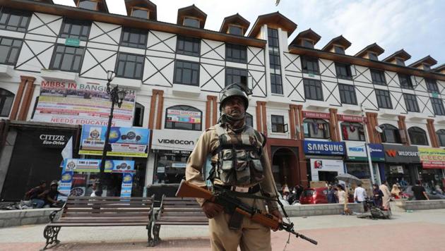 A paramilitary soldier stands guard in Srinagar. (AFP File Photo) A paramilitary soldier stands guard in Srinagar. (AFP File Photo)