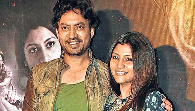 Irrfan Khan and Konkona Sensharma at the trailer launch of Talvar. Irrfan Khan and Konkona Sensharma at the trailer launch of Talvar.