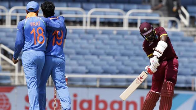 Umesh Yadav also dismissed three West Indies batsmen with his express pace. (AP) Umesh Yadav also dismissed three West Indies batsmen with his express pace. (AP)