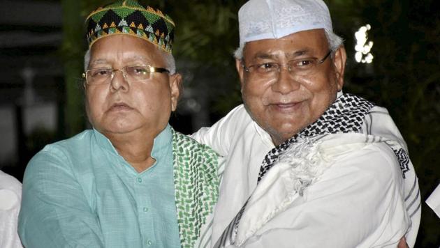 File photo of Bihar chief minister Nitish Kumar with RJD chief Lalu Prasad at a Roza-Iftaar party hosted by the latter in Patna. (PTI) File photo of Bihar chief minister Nitish Kumar with RJD chief Lalu Prasad at a Roza-Iftaar party hosted by the latter in Patna. (PTI)