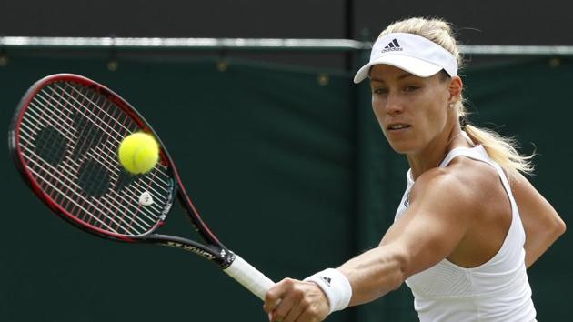 Angelique Kerber beat Shelby Rogers 4-6, 7-6(2), 6-4 to enter women’s singles last 16 at Wimbledon 2017. (Twitter) Angelique Kerber beat Shelby Rogers 4-6, 7-6(2), 6-4 to enter women’s singles last 16 at Wimbledon 2017. (Twitter)