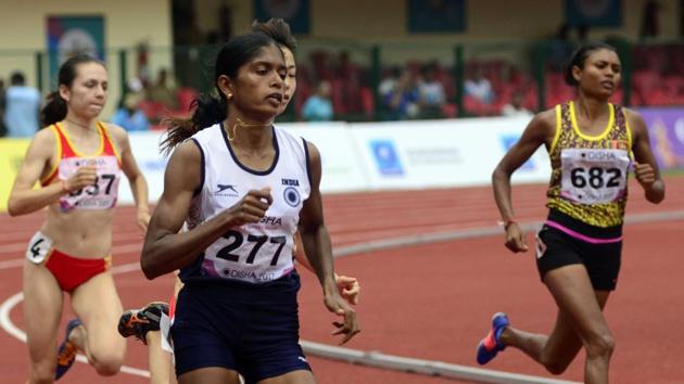 Tintu Luka comfortably qualified for the 800m final event at the Asian Athletics Championship. (HT Photo - Arabinda Mahapatra) Tintu Luka comfortably qualified for the 800m final event at the Asian Athletics Championship. (HT Photo - Arabinda Mahapatra)