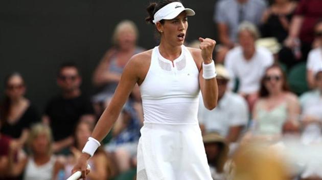 Garbine Muguruza stepped up her bid to return to the Wimbledon final as the world number 15 raced into the fourth round with a 6-2, 6-2 victory over Romania’s Sorana Cirstea. (Twitter )