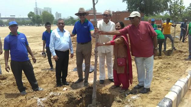 This plantation drive was initiated by former director, horticulture, New Delhi Municipal Corporation, KC Sharma, on his birthday. This plantation drive was initiated by former director, horticulture, New Delhi Municipal Corporation, KC Sharma, on his birthday.
