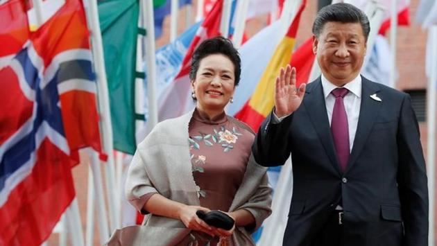 Chinese President Xi Jinping and his wife Peng Liyuan seen at the summit (rEUTERS)