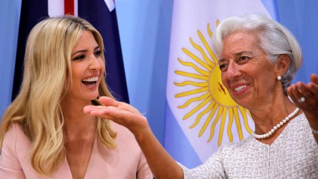 Ivanka Trump and International Monetary Fund (IMF) Managing Director Christine Lagarde attend the Women’s Entrepreneurship Finance event during the G20 leaders summit in Hamburg. (REUTERS)