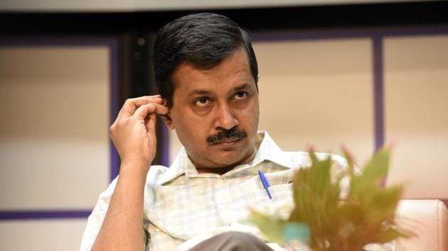 AAP central leadership, led by Arvind Kejriwal, has put off announcing the decision to pull out of the polls entirely or partially.(HT FILE PHOTO)
