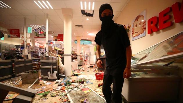 A shop looted during anti-G20 protests on the first day of the summit in Hamburg. (REUTERS) A shop looted during anti-G20 protests on the first day of the summit in Hamburg. (REUTERS)