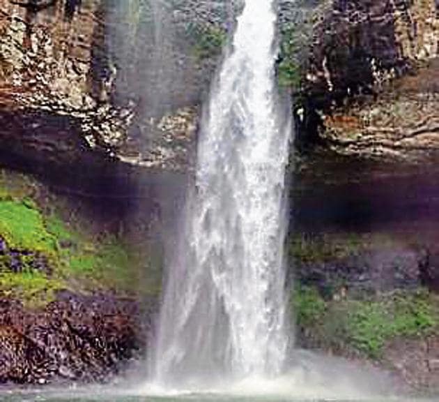 The waterfall is a famous trekking spot located near Tamini Ghat in Raigad district, 66km from Pune. (HT Photo) The waterfall is a famous trekking spot located near Tamini Ghat in Raigad district, 66km from Pune. (HT Photo)