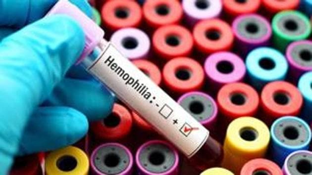 In prophylaxis therapy, patients are injected with blood clotting factors twice a week(HT)
