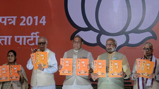 Congress worker Jayesh Shah alleged that the BJP manifesto issued before the 2014 polls had promised many things which were not kept. (AFP File Photo) Congress worker Jayesh Shah alleged that the BJP manifesto issued before the 2014 polls had promised many things which were not kept. (AFP File Photo)