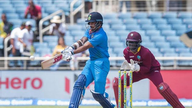 West Indies chose to bowl in the one-off T20I in Jamaica and Shikhar Dhawan gave the team a great start. (AFP)