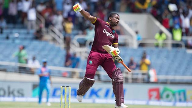 Lewis blasted 125* off 62 balls and his knock included six fours and 12 sixes as West Indies thrashed India by nine wickets to win the T20I encounter. (AFP)