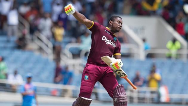 Evin Lewis blasted 125* off 62 balls as West Indies thrashed India by nine wickets to clinch the one-off Twenty20 International in Jamaica. (AFP)