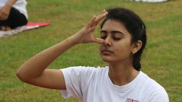 By doing yoga or sports, students can take care of their health, AICTE feels.(HT FILE PHOTO)