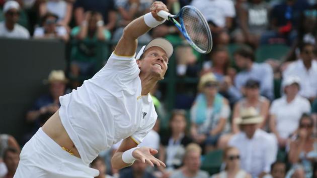 Tomas Berdych beat Dominic Thiem 6-3, 6-7(1), 6-3, 3-6, 6-3. (AFP)