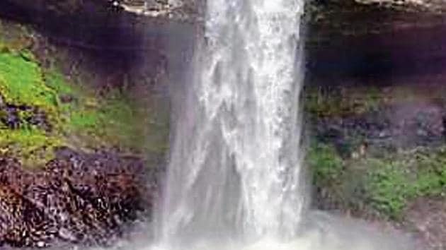 Devkund waterfall is a popular trekking spot located near Tamhini Ghat, 66km from Pune.(File)