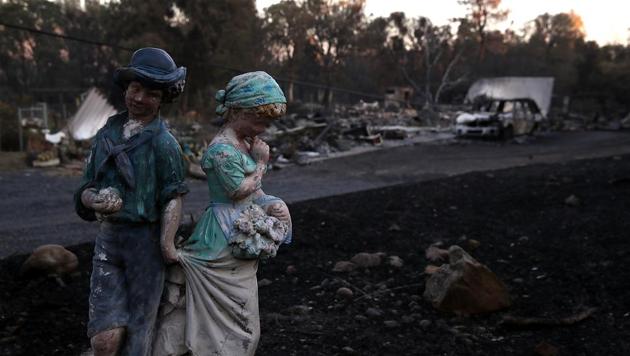 The blaze, which was 24% contained, has scorched 18,666 acres of tall grass and brush in an area not easily accessible to firefighters, Cal Fire said. (AFP) 