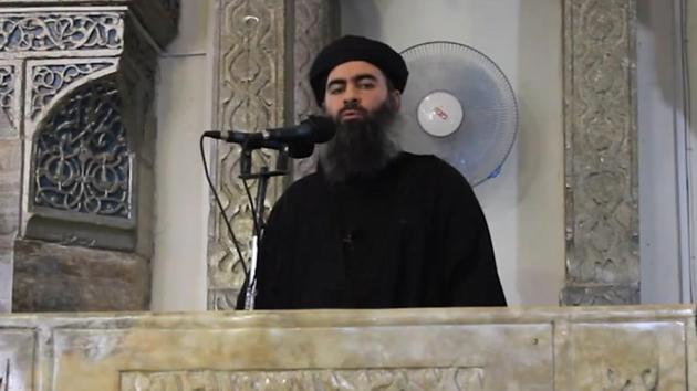 File photo of Islamic State State leader Abu Bakr al-Baghdadi in Mosul. (AFP) File photo of Islamic State State leader Abu Bakr al-Baghdadi in Mosul. (AFP)