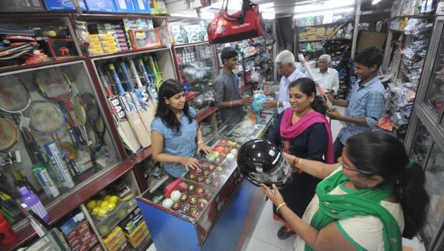 Sports shop owners also share a similar sentiment. Though, the GST will be a big advantage for those who do a fair business, the government should rectify few flaws in the rules, feels sports shop owners in the city.(HT PHOTO)