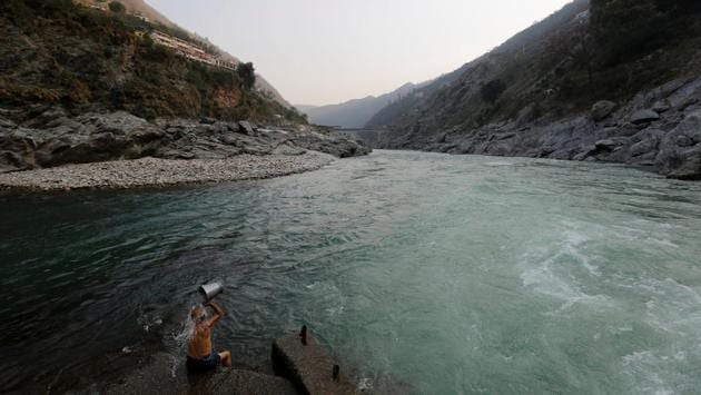 A devotee bathes at the confluence of the Alaknanda and Bhagirathi rivers which form the Ganga in Devprayag, Uttarakhand. The waters here are starkly clear in comparison to further downstream. (Danish Siddiqui / Reuters) A devotee bathes at the confluence of the Alaknanda and Bhagirathi rivers which form the Ganga in Devprayag, Uttarakhand. The waters here are starkly clear in comparison to further downstream. (Danish Siddiqui / Reuters)