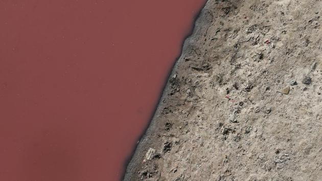 Polluted water with chemical waste from tanneries is seen in the Ganga at Kanpur, Uttar Pradesh. Despite the Ganga Action Plan and the more recent ‘Namami Gange’ plans focussing on issues like effluent run-off and biodiversity conservation, the dumping of untreated waste continues to be an impediment to such efforts. (Danish Siddiqui / Reuters) Polluted water with chemical waste from tanneries is seen in the Ganga at Kanpur, Uttar Pradesh. Despite the Ganga Action Plan and the more recent ‘Namami Gange’ plans focussing on issues like effluent run-off and biodiversity conservation, the dumping of untreated waste continues to be an impediment to such efforts. (Danish Siddiqui / Reuters)