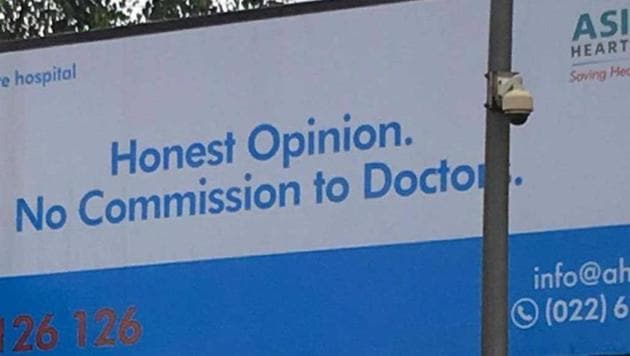 According to the Indian Medical Association, the hoarding put up by Asian Heart Institute was in ‘very poor taste’