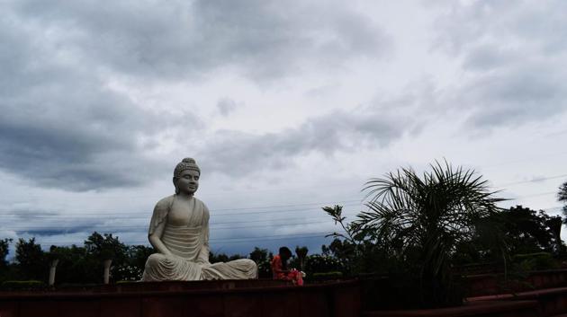Cloudy weather at Garden of Silence in Chandigarh on Wednesday. (Sikander Singh Chopra/HT Photo)