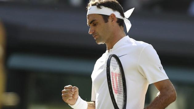 Seven-time champion Roger Federer beat Canadian Milos Raonic 6-4, 6-2, 7-6(4) to reach his 12th Wimbledon semi-final. (Twitter )