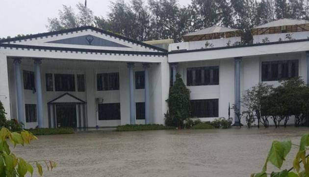 A water logged school in Dehradun after torrential rain. (HT PHOTO) A water logged school in Dehradun after torrential rain. (HT PHOTO)