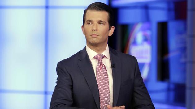 Donald Trump Jr being interviewed on Fox News Channel television program, in New York. (AP Photo) Donald Trump Jr being interviewed on Fox News Channel television program, in New York. (AP Photo)