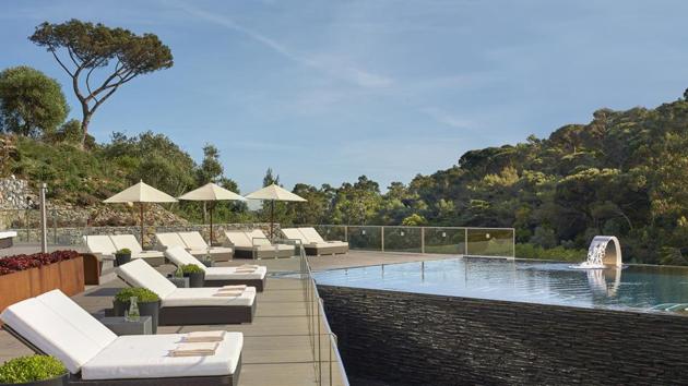The swimming pool at the Penha Longa Resort.