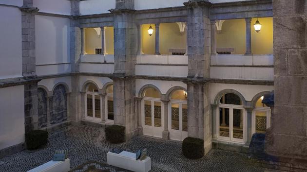 The courtyard at the Penha Longa Resort.