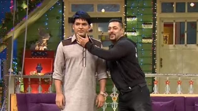When Salman Khan appeared on Kapil Sharma’s show to promote his film, Kick. When Salman Khan appeared on Kapil Sharma’s show to promote his film, Kick.