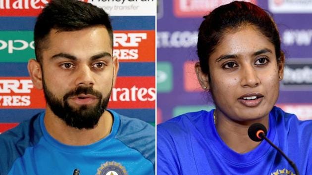 Virat Kohli could not recognise Mithali Raj while posting a photo of the Indian women’s cricket team captain in his Facebook page(HT Photo)