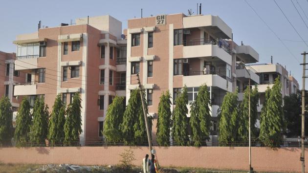 A group housing society in Panchkula. (HT File Photo) A group housing society in Panchkula. (HT File Photo)