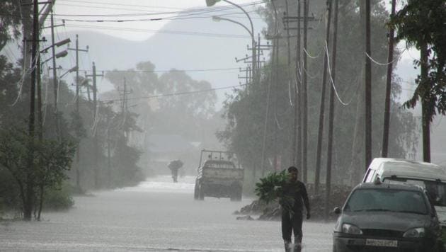 Manipur has been suffering from flash floods and landslides due to intense rainfall in the north eastern state after Cyclone Mora, which hit the state in May this year. R (HT Photo) Manipur has been suffering from flash floods and landslides due to intense rainfall in the north eastern state after Cyclone Mora, which hit the state in May this year. R (HT Photo)