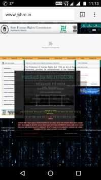 A screenshot of the hacked website of the Jharkhand State Human Rights Commission A screenshot of the hacked website of the Jharkhand State Human Rights Commission