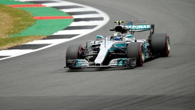 Mercedes' Valtteri Bottas topped both of Friday’s free practice sessions at Silverstone.(REUTERS)