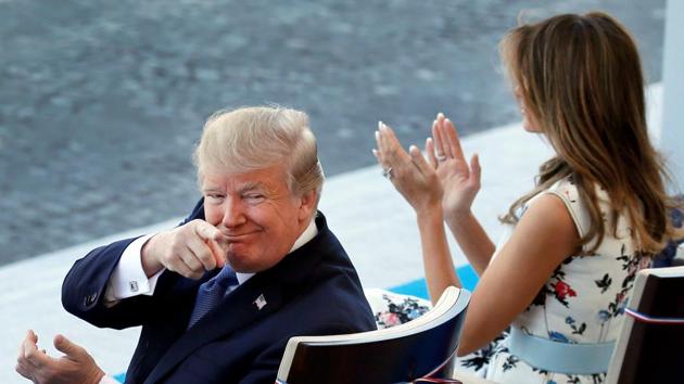 Along with Trump being the guest of honour at this year’s Bastille Day celebrations, US troops, carrying the helmets worn by WWI soldiers, will also take part in the traditional military parade, marking the centenary of US involvement in the World War I. (Gonzalo Fuentes / Reuters) Along with Trump being the guest of honour at this year’s Bastille Day celebrations, US troops, carrying the helmets worn by WWI soldiers, will also take part in the traditional military parade, marking the centenary of US involvement in the World War I. (Gonzalo Fuentes / Reuters)
