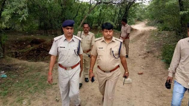 Combing operations were underway in and around Chambal ravines to track down the culprits. (HT Photo) Combing operations were underway in and around Chambal ravines to track down the culprits. (HT Photo)